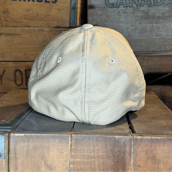 Classic Tan Flexfit Baseball Hat with Winged "O" Embroidery from Hawaii - Picture 6 of 6